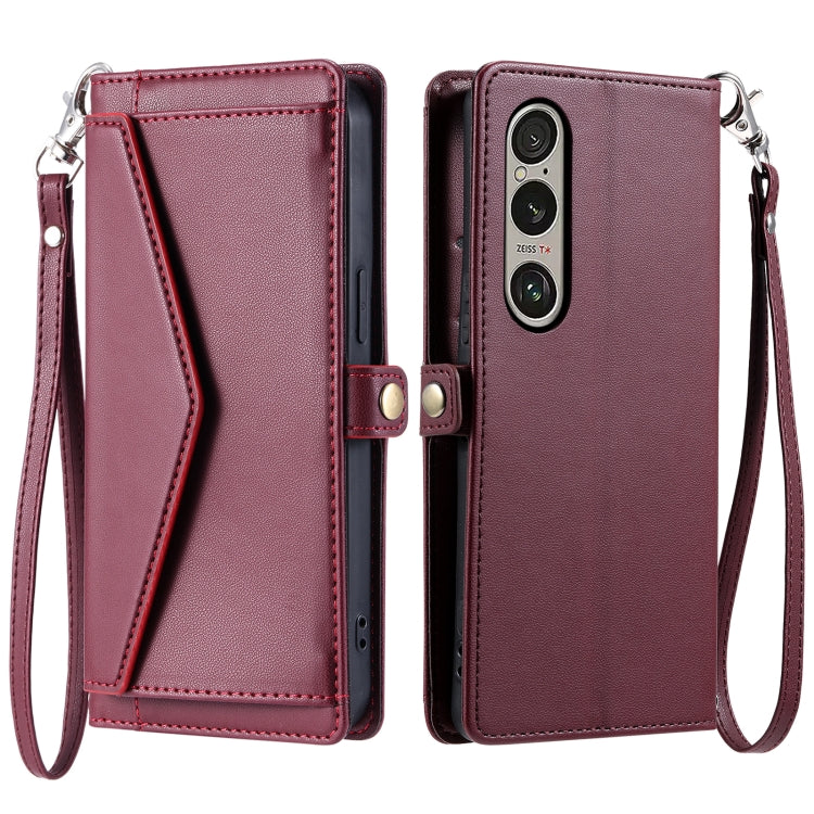 Wallet Multi-card Slot Leather Phone Case with Lanyard, For Sony Xperia 1 VII, For Sony Xperia 10 VI, For Sony Xperia 1 VI
