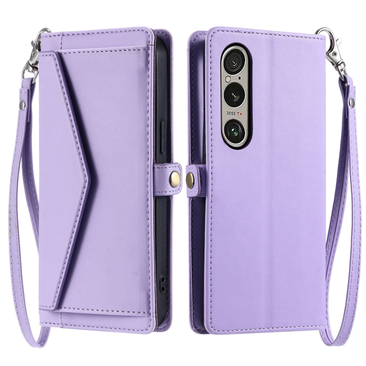 Wallet Multi-card Slot Leather Phone Case with Lanyard, For Sony Xperia 1 VII, For Sony Xperia 10 VI, For Sony Xperia 1 VI