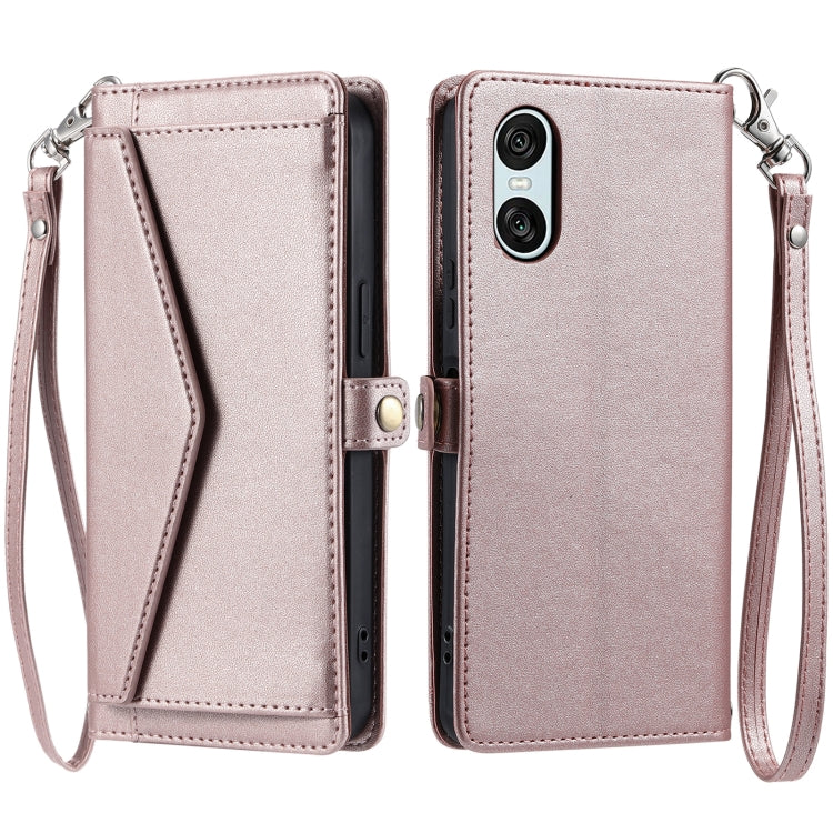 Wallet Multi-card Slot Leather Phone Case with Lanyard, For Sony Xperia 1 VII, For Sony Xperia 10 VI, For Sony Xperia 1 VI