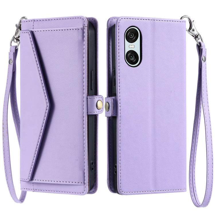 Wallet Multi-card Slot Leather Phone Case with Lanyard, For Sony Xperia 1 VII, For Sony Xperia 10 VI, For Sony Xperia 1 VI