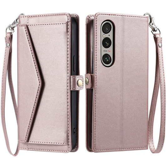 Wallet Multi-card Slot Leather Phone Case with Lanyard, For Sony Xperia 1 VII, For Sony Xperia 10 VI, For Sony Xperia 1 VI
