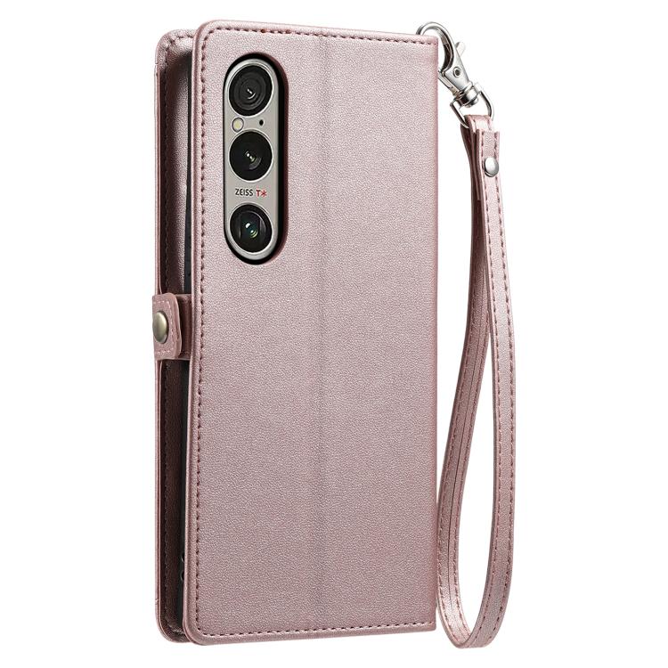 Wallet Multi-card Slot Leather Phone Case with Lanyard, For Sony Xperia 1 VII, For Sony Xperia 10 VI, For Sony Xperia 1 VI