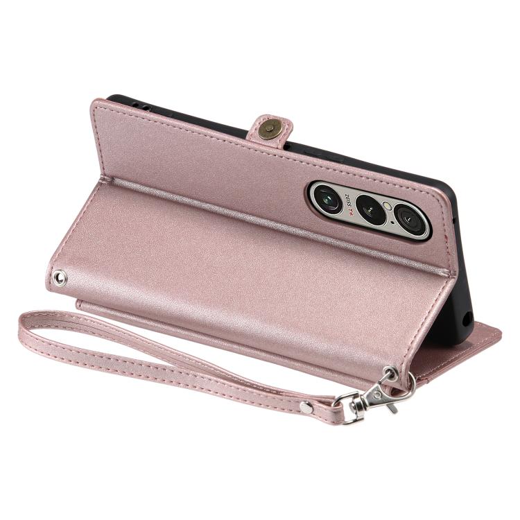 Wallet Multi-card Slot Leather Phone Case with Lanyard, For Sony Xperia 1 VII, For Sony Xperia 10 VI, For Sony Xperia 1 VI