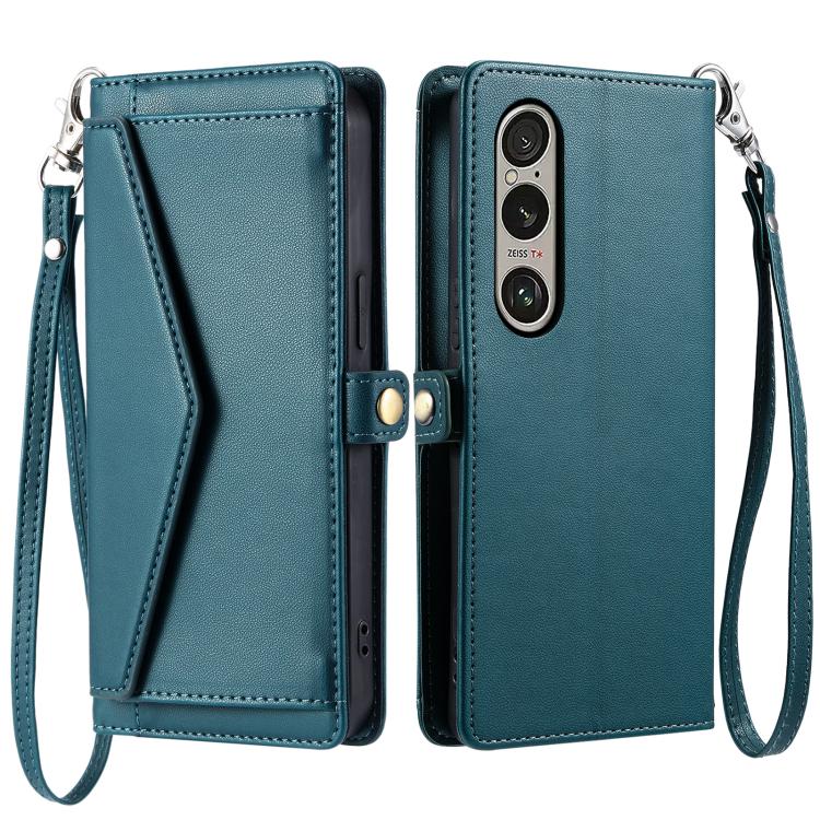 Wallet Multi-card Slot Leather Phone Case with Lanyard, For Sony Xperia 1 VII, For Sony Xperia 10 VI, For Sony Xperia 1 VI