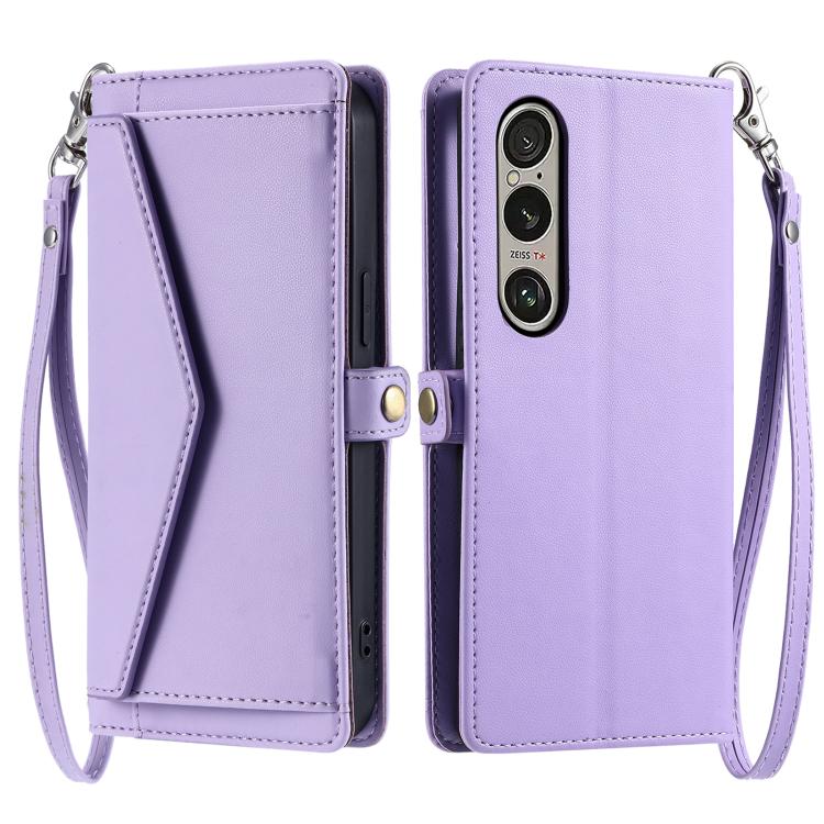 Wallet Multi-card Slot Leather Phone Case with Lanyard, For Sony Xperia 1 VII, For Sony Xperia 10 VI, For Sony Xperia 1 VI