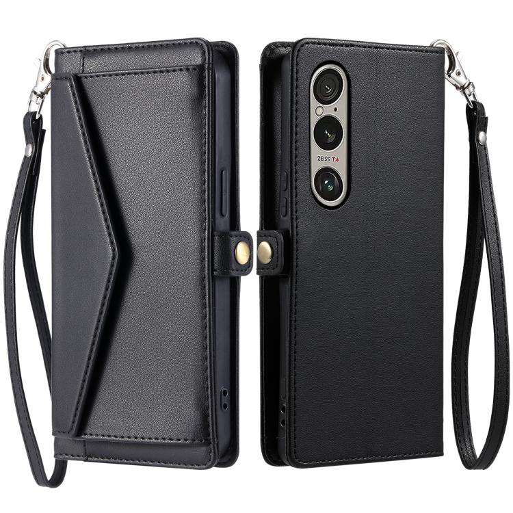 Wallet Multi-card Slot Leather Phone Case with Lanyard, For Sony Xperia 1 VII, For Sony Xperia 10 VI, For Sony Xperia 1 VI