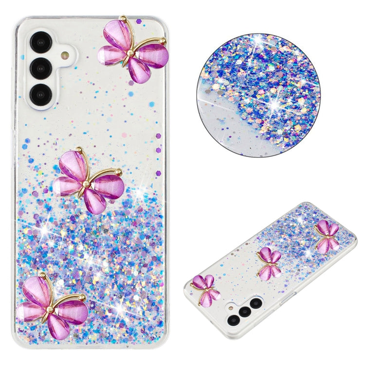 Luminous Starry Sky Glitter Butterfly TPU Phone Case, For Samsung Galaxy S24 FE 5G, For Samsung Galaxy S24 Ultra 5G, For Samsung Galaxy S24+ 5G, For Samsung Galaxy S24 5G, For Samsung Galaxy S23 FE 5G, For Samsung Galaxy S23+ 5G, For Samsung Galaxy S23 5G