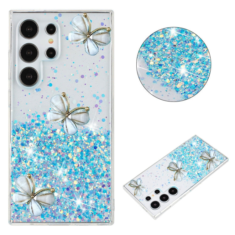 Luminous Starry Sky Glitter Butterfly TPU Phone Case, For Samsung Galaxy S24 FE 5G, For Samsung Galaxy S24 Ultra 5G, For Samsung Galaxy S24+ 5G, For Samsung Galaxy S24 5G, For Samsung Galaxy S23 FE 5G, For Samsung Galaxy S23+ 5G, For Samsung Galaxy S23 5G