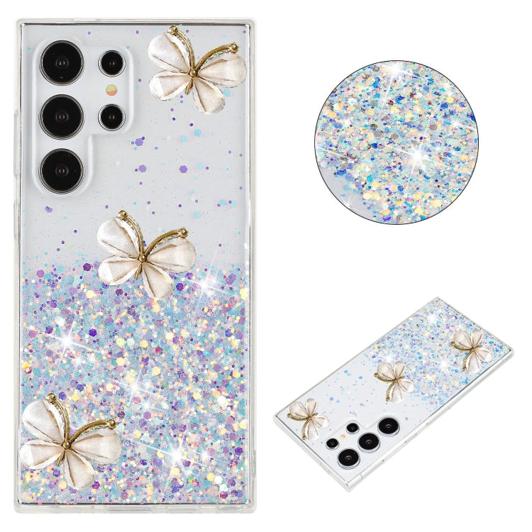 Luminous Starry Sky Glitter Butterfly TPU Phone Case, For Samsung Galaxy S24 FE 5G, For Samsung Galaxy S24 Ultra 5G, For Samsung Galaxy S24+ 5G, For Samsung Galaxy S24 5G, For Samsung Galaxy S23 FE 5G, For Samsung Galaxy S23+ 5G, For Samsung Galaxy S23 5G