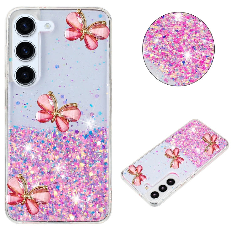 Luminous Starry Sky Glitter Butterfly TPU Phone Case, For Samsung Galaxy S24 FE 5G, For Samsung Galaxy S24 Ultra 5G, For Samsung Galaxy S24+ 5G, For Samsung Galaxy S24 5G, For Samsung Galaxy S23 FE 5G, For Samsung Galaxy S23+ 5G, For Samsung Galaxy S23 5G