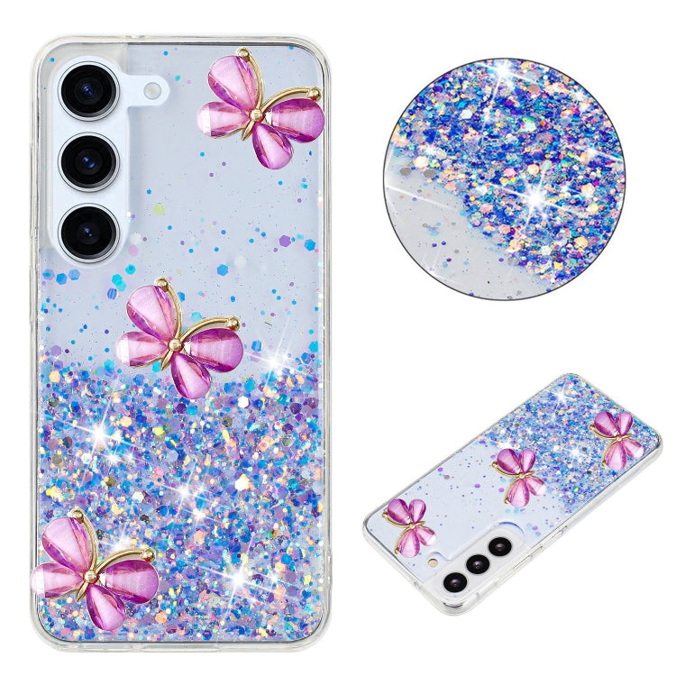 Luminous Starry Sky Glitter Butterfly TPU Phone Case, For Samsung Galaxy S24 FE 5G, For Samsung Galaxy S24 Ultra 5G, For Samsung Galaxy S24+ 5G, For Samsung Galaxy S24 5G, For Samsung Galaxy S23 FE 5G, For Samsung Galaxy S23+ 5G, For Samsung Galaxy S23 5G