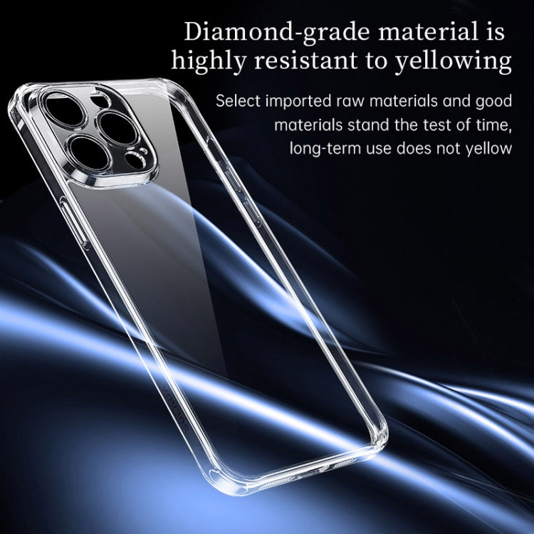 SULADA TPU Frame Tempered Glass Transparent Phone Case, For iPhone 16 Pro Max, For iPhone 16 Pro, For iPhone 16 Plus, For iPhone 16