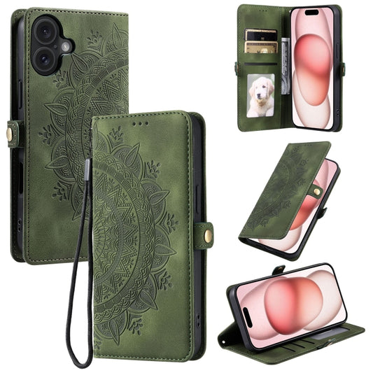 Skin Feel Totem Embossed Leather Phone Case, For iPhone 16, For iPhone 15 Pro Max, For iPhone 15 Pro, For iPhone 15 Plus