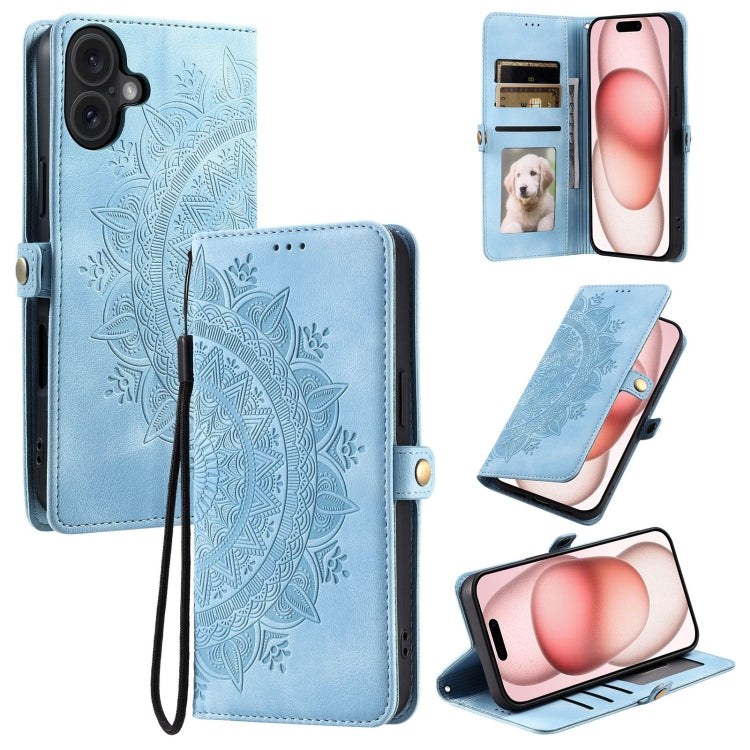 Skin Feel Totem Embossed Leather Phone Case, For iPhone 16, For iPhone 15 Pro Max, For iPhone 15 Pro, For iPhone 15 Plus