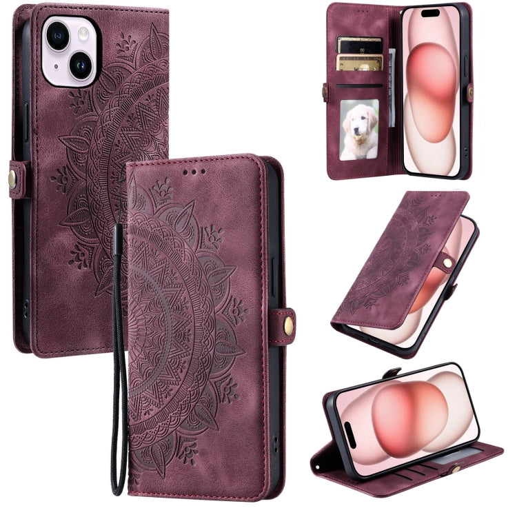 Skin Feel Totem Embossed Leather Phone Case, For iPhone 13, For iPhone 13 mini, For iPhone 12 / 12 Pro, For iPhone 12 Pro Max