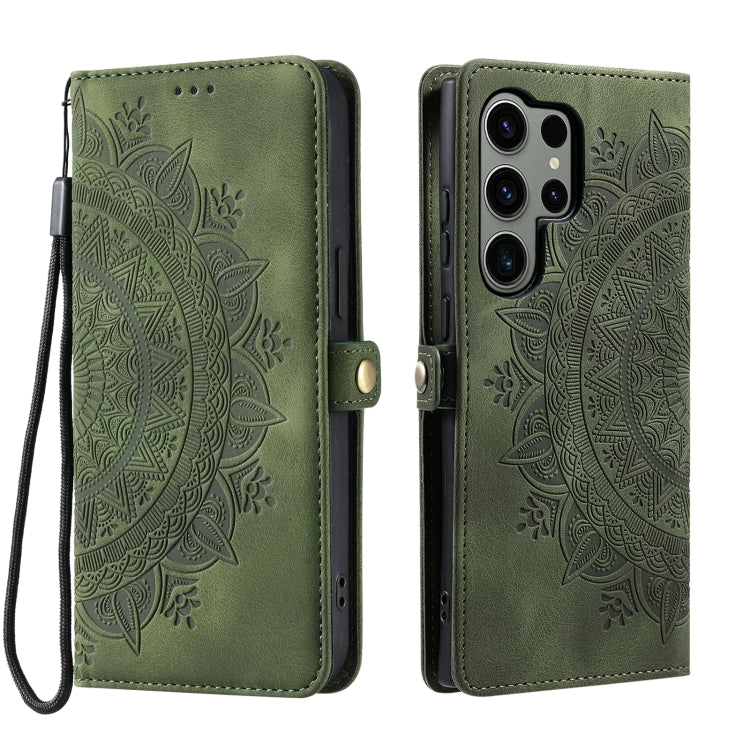 Skin Feel Totem Embossed Leather Phone Case, For Samsung Galaxy S22 Ultra 5G