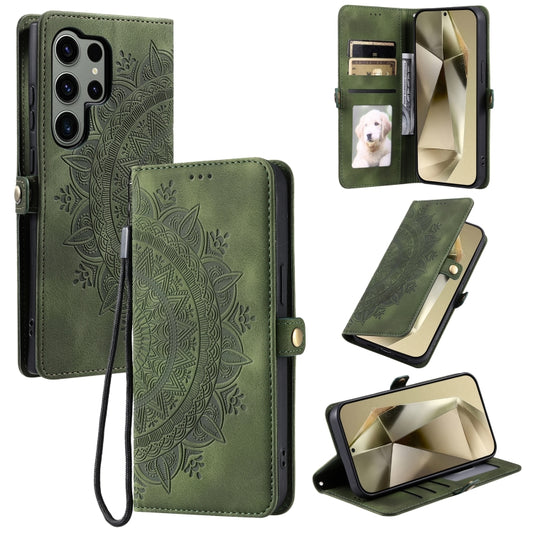 Skin Feel Totem Embossed Leather Phone Case, For Samsung Galaxy S22 Ultra 5G