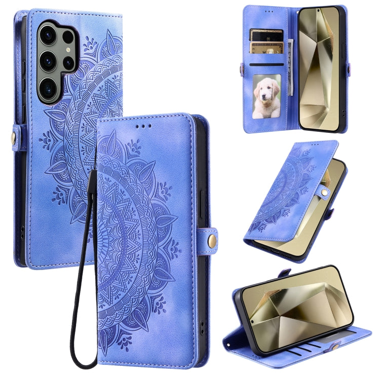 Skin Feel Totem Embossed Leather Phone Case, For Samsung Galaxy S22 Ultra 5G