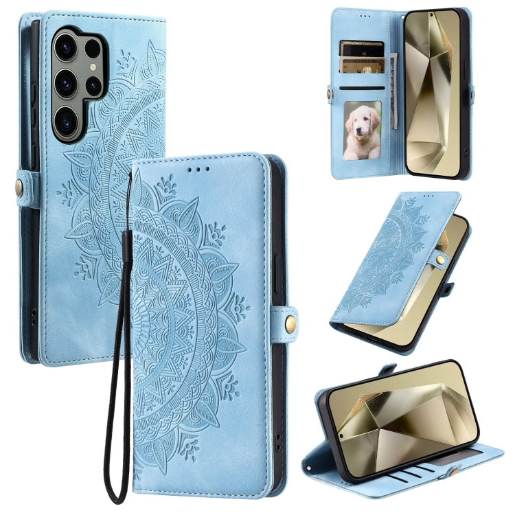 Skin Feel Totem Embossed Leather Phone Case, For Samsung Galaxy S22 Ultra 5G