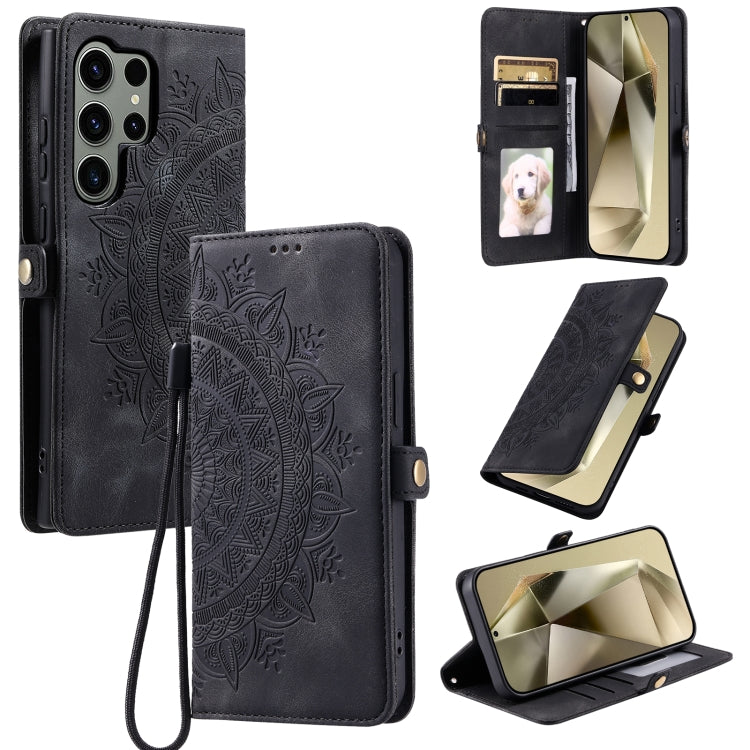 Skin Feel Totem Embossed Leather Phone Case, For Samsung Galaxy S22 Ultra 5G