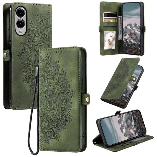 Skin Feel Totem Embossed Leather Phone Case, For Samsung Galaxy S25 Edge 5G, For Samsung Galaxy S25 5G, For Samsung Galaxy S25+ 5G, For Samsung Galaxy S25 Ultra 5G, For Samsung Galaxy S24 FE 5G, For Samsung Galaxy S24 Ultra 5G