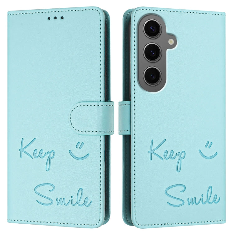 Smile Embossing RFID Leather Phone Case, Series 1