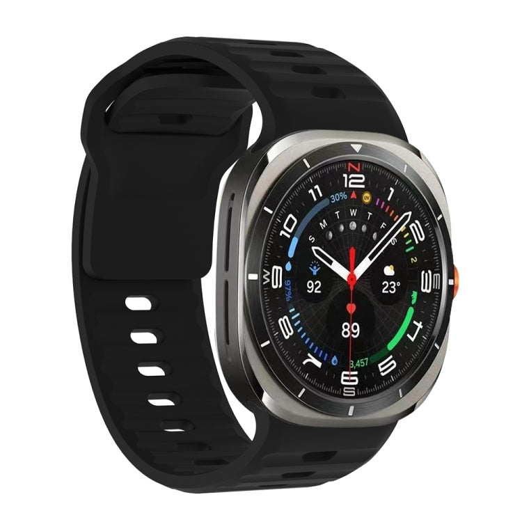 Wavy Texture Silicone Watch Band, For Samsung Galaxy Watch Ultra 47mm / Ultra 2025