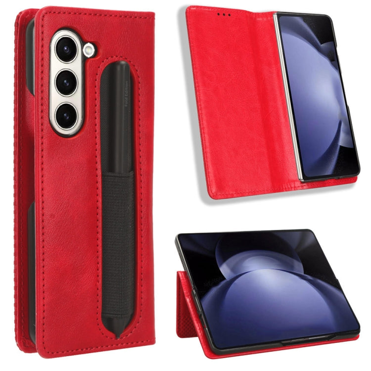 Magnetic Buckle Retro Texture Leather Phone Case