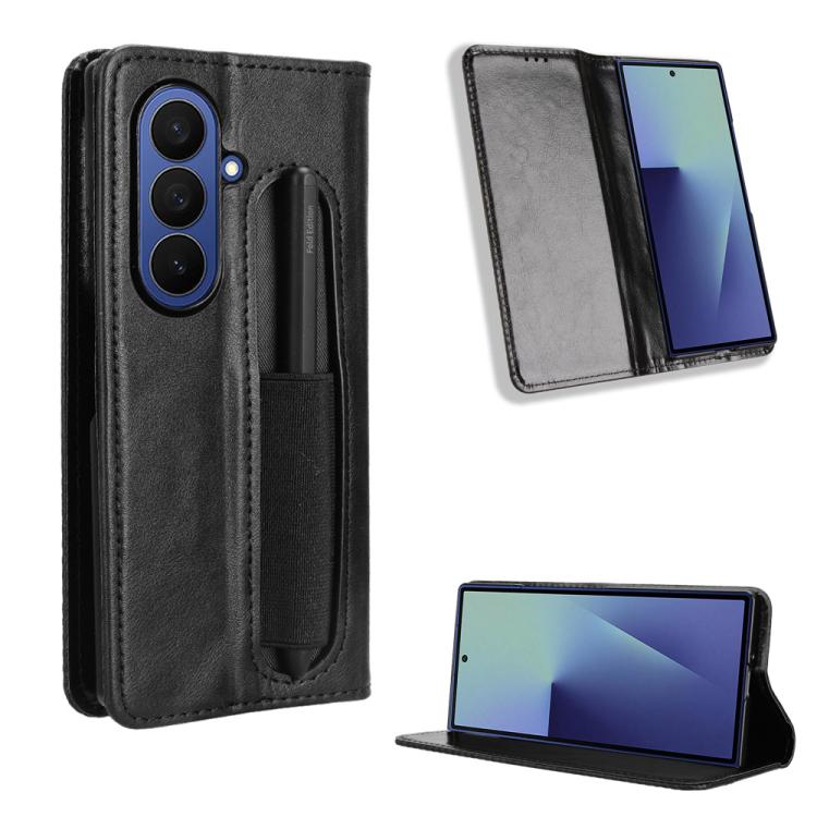 Magnetic Buckle Retro Texture Leather Phone Case