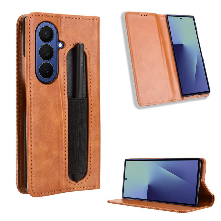 Magnetic Buckle Retro Texture Leather Phone Case
