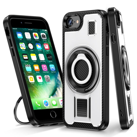Ring Holder Carbon Fiber PC Hybrid TPU Phone Case