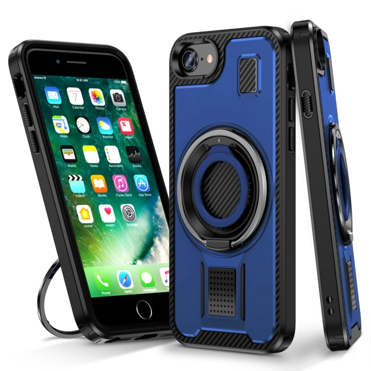Ring Holder Carbon Fiber PC Hybrid TPU Phone Case