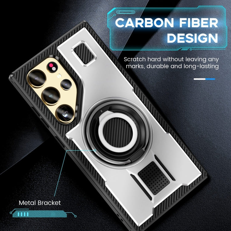 Ring Holder Carbon Fiber PC Hybrid TPU Phone Case, Series 2