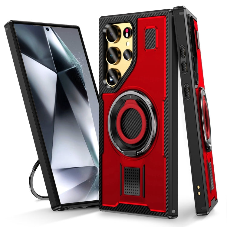 Ring Holder Carbon Fiber PC Hybrid TPU Phone Case, Series 2