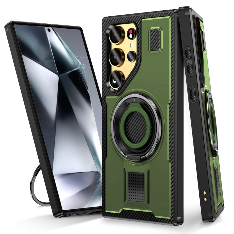 Ring Holder Carbon Fiber PC Hybrid TPU Phone Case, Series 2