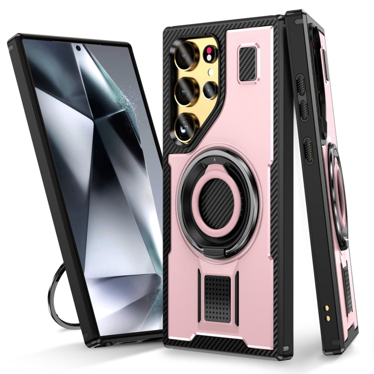 Ring Holder Carbon Fiber PC Hybrid TPU Phone Case, Series 2