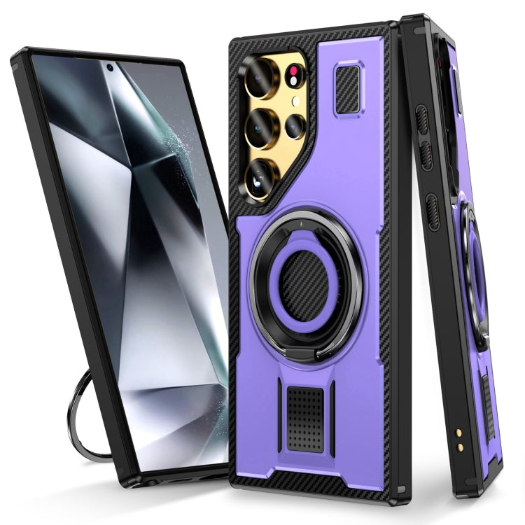 Ring Holder Carbon Fiber PC Hybrid TPU Phone Case, Series 2