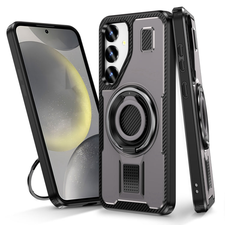 Ring Holder Carbon Fiber PC Hybrid TPU Phone Case, Series 2