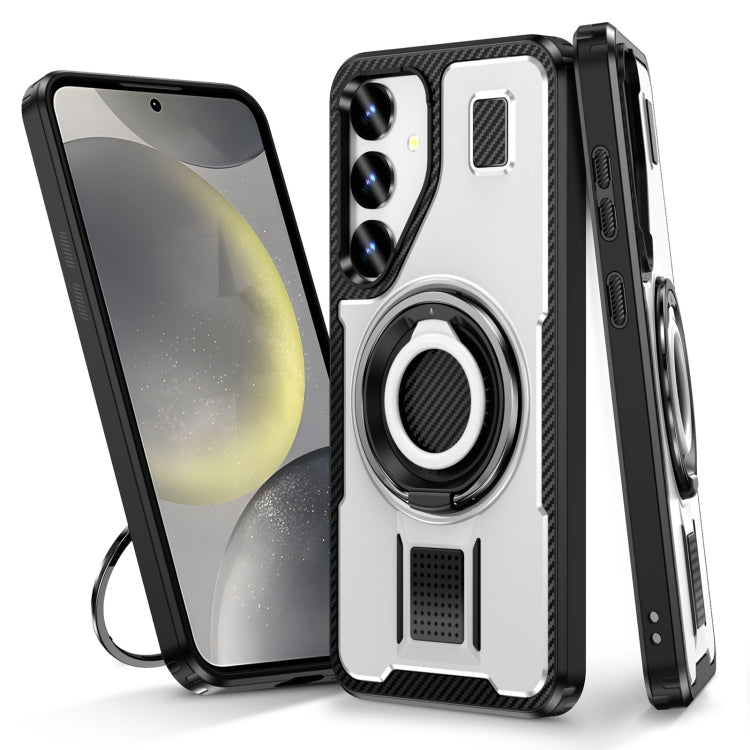 Ring Holder Carbon Fiber PC Hybrid TPU Phone Case, Series 2