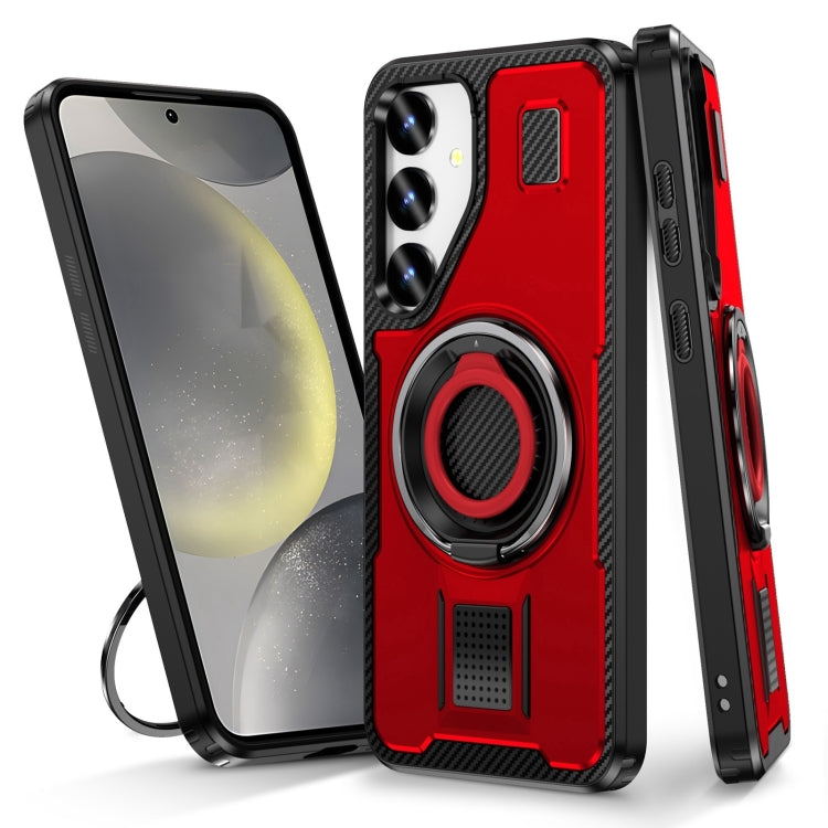 Ring Holder Carbon Fiber PC Hybrid TPU Phone Case, Series 2