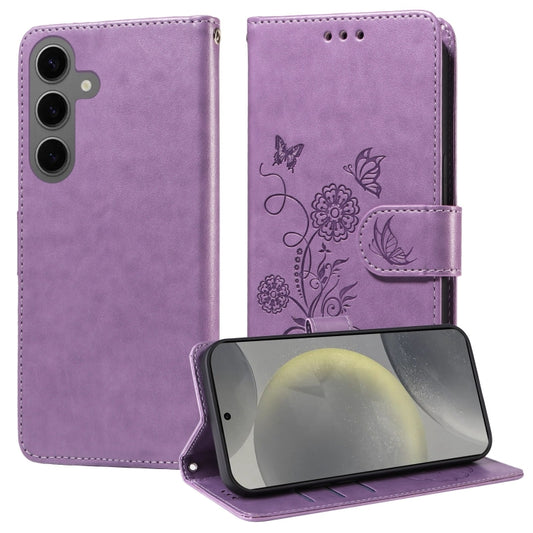 Embossed Butterfly Flowers Leather Phone Case, For Samsung Galaxy S24 5G, For Samsung Galaxy S23 FE 5G, For Samsung Galaxy S23 Ultra 5G, For Samsung Galaxy S23+ 5G, For Samsung Galaxy S23 5G, For Samsung Galaxy S20 FE