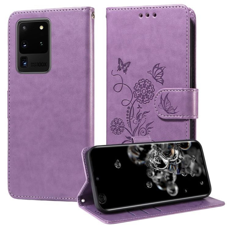 Embossed Butterfly Flowers Leather Phone Case, For Samsung Galaxy S21 Ultra 5G, For Samsung Galaxy S20 Ultra, For Samsung Galaxy S20, For Samsung Galaxy S20+