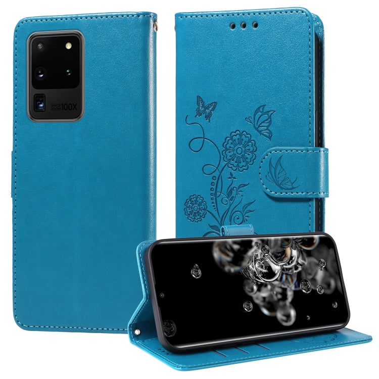 Embossed Butterfly Flowers Leather Phone Case, For Samsung Galaxy S21 Ultra 5G, For Samsung Galaxy S20 Ultra, For Samsung Galaxy S20, For Samsung Galaxy S20+