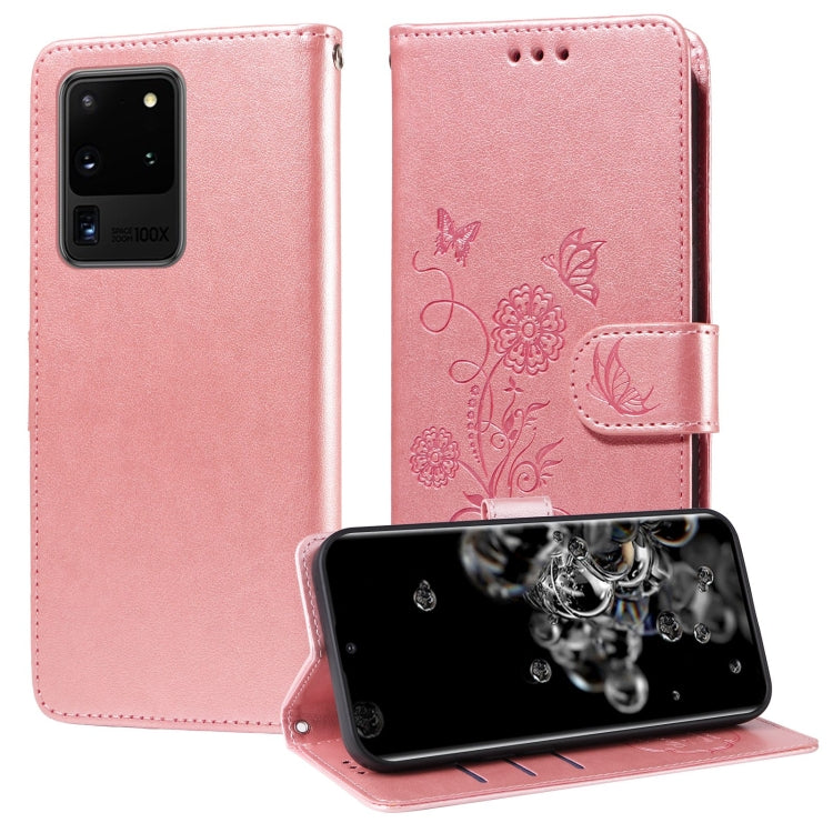 Embossed Butterfly Flowers Leather Phone Case, For Samsung Galaxy S21 Ultra 5G, For Samsung Galaxy S20 Ultra, For Samsung Galaxy S20, For Samsung Galaxy S20+