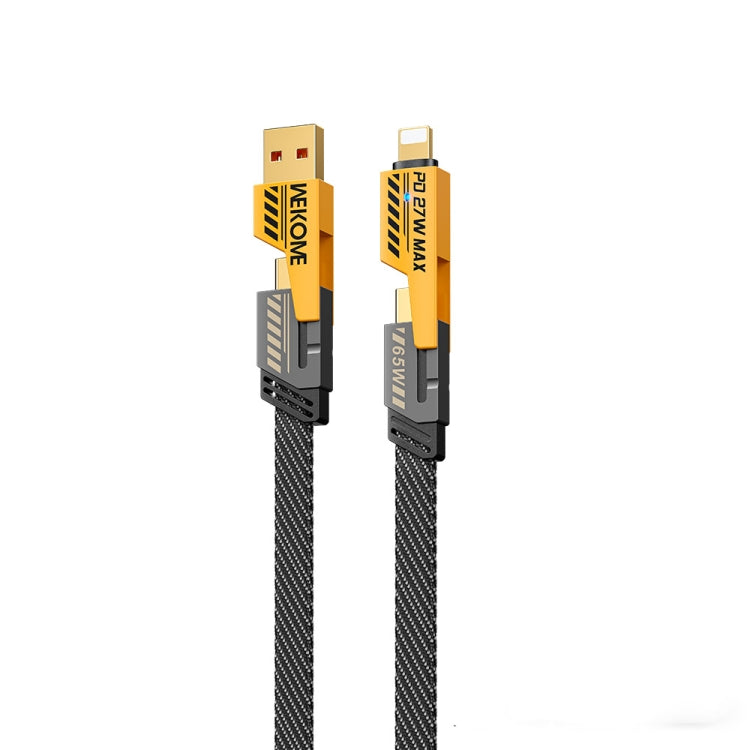 WK WDC-25 1.2m 65W USB / Type-C to Type-C / 8 Pin Converible Fast Charging Data Cable, WDC-25