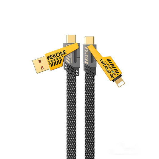 WK WDC-25 1.2m 65W USB / Type-C to Type-C / 8 Pin Converible Fast Charging Data Cable, WDC-25