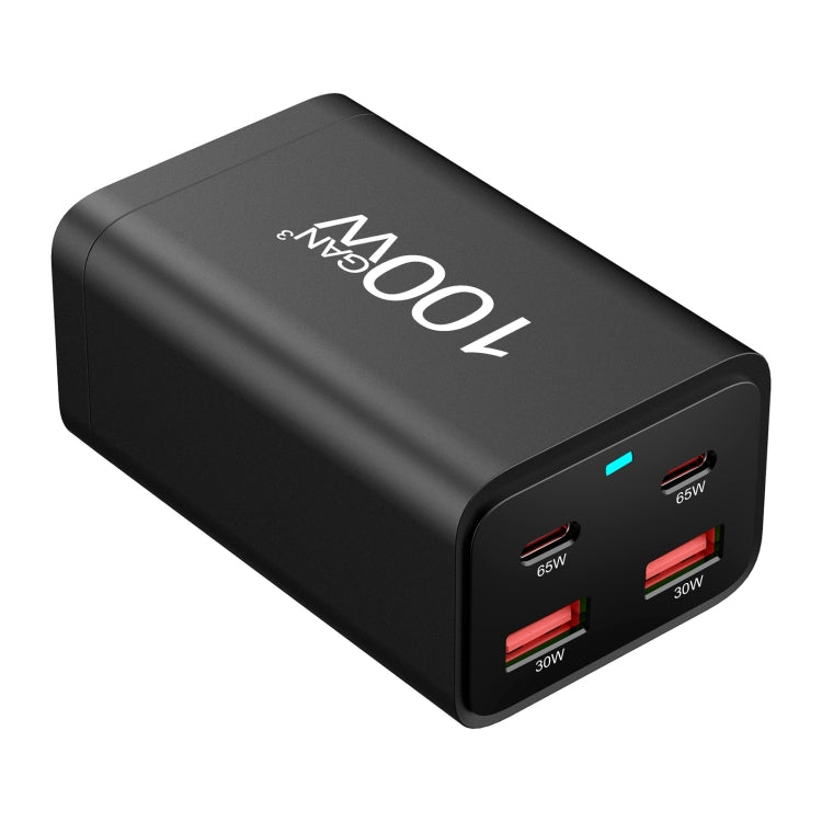 2A2C-100W GaN Pro 100W USB x 2, USB-C / Type-C x 2 Fast Charger, US Plug, UK Plug, AU Plug, EU Plug