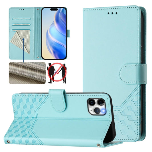 Honeycomb Embossing RFID Leather Phone Case