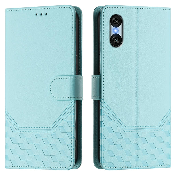 Honeycomb Embossing RFID Leather Phone Case, For Sony Xperia 10 VI 2024, For Sony Xperia 1 VI 2024, For Sony Xperia 5 VI 2024, For Sony Xperia 5 V, For Sony Xperia 1 V 2023