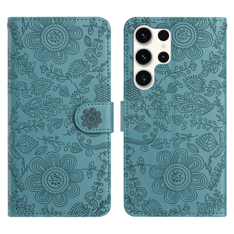 Floral Embossed Pattern Leather Phone Case, For Samsung Galaxy S25 5G, For Samsung Galaxy S25+ 5G, For Samsung Galaxy S25 Ultra 5G, For Samsung Galaxy S24 FE 5G, For Samsung Galaxy S24 Ultra 5G, For Samsung Galaxy S24+ 5G